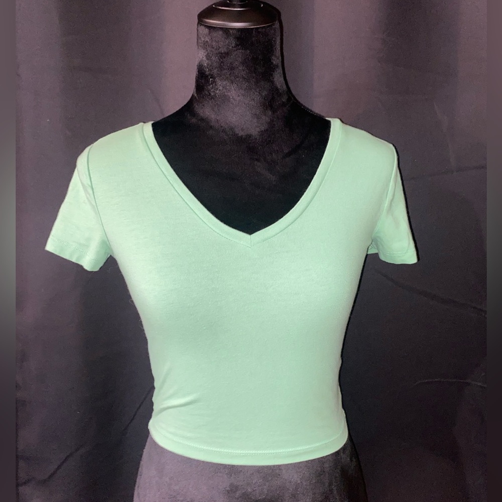 Green Crop Top